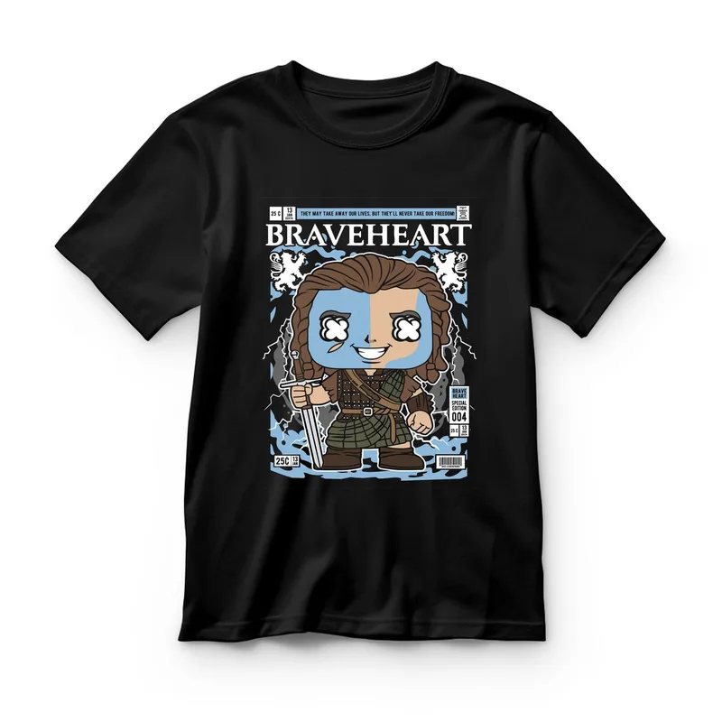 Παιδικό T-shirt William Walace Brave Heart Pop Culture Black
