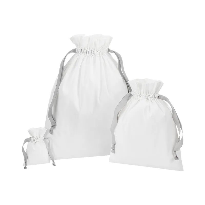 Βαμβακερό Πουγκί με Κορδέλα Westford Mill W121 Soft White/Light Grey
