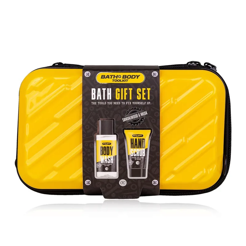 Bath & Body Ανδρικό travel σκληρό νεσεσέρ με αφρόλουτρο 100ml & scrub χεριών 50ml