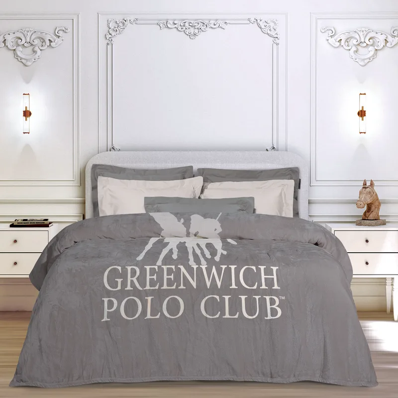 Κουβέρτα Fleece Μονή 160x240εκ. Essential 3489 Γκρι Greenwich Polo Club (Ύφασμα: Polyester, Χρώμα: Γκρι, Μέγεθος: Μονά) - Greenwich Polo Club - 220588103489