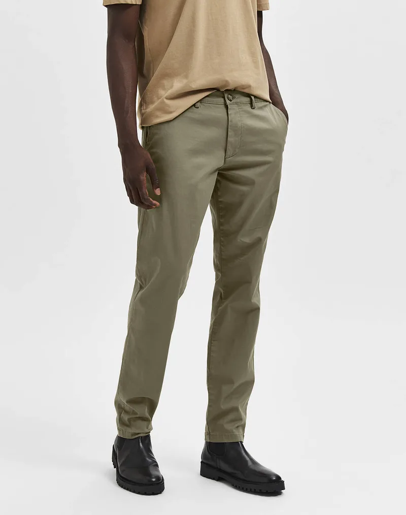 SELECTED SLH175-SLIM NEW MILES FLEX PANT NOOS 16087663-Ermine Biege