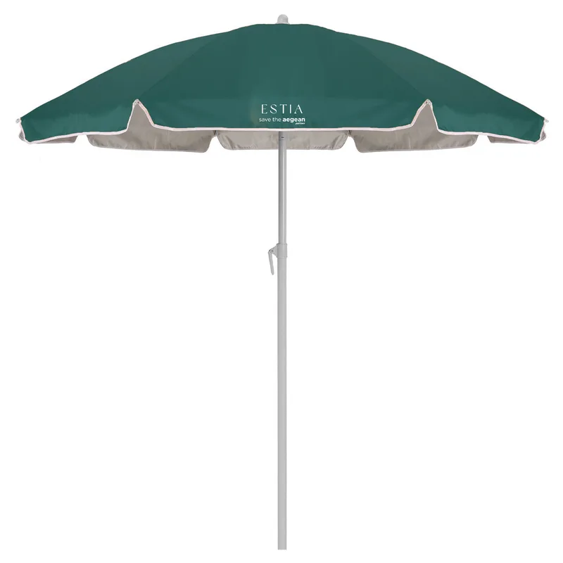 Ομπρέλα Θαλάσσης Με Προστασία UPF 50+ Teal Green Μέταλλο 1.8m Estia 00-30490