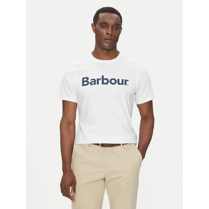Barbour T-Shirt Logo MTS0531WH51 Λευκό Tailored Fit