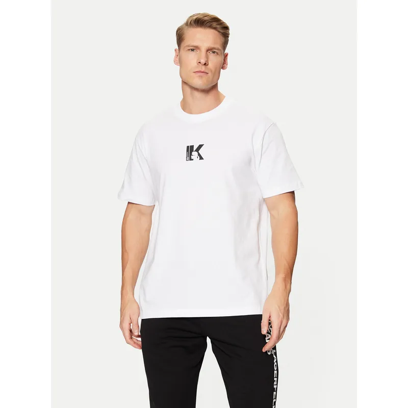 Karl Lagerfeld Jeans T-Shirt A1M17044 Λευκό Regular Fit