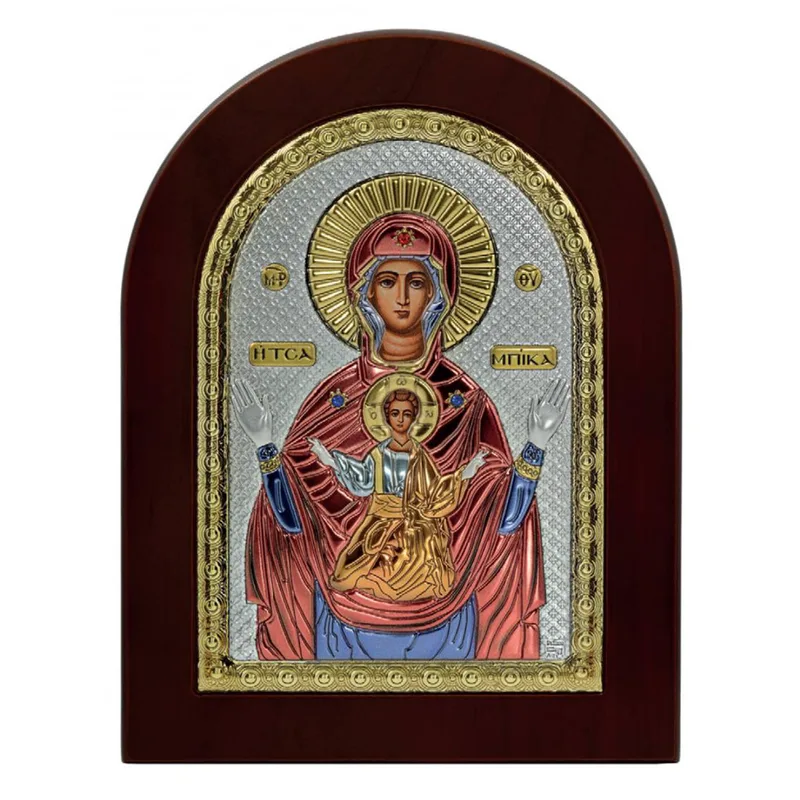 Ασημένια Εικόνα Παναγία η Τσαμπίκα MA-E1133-X-C