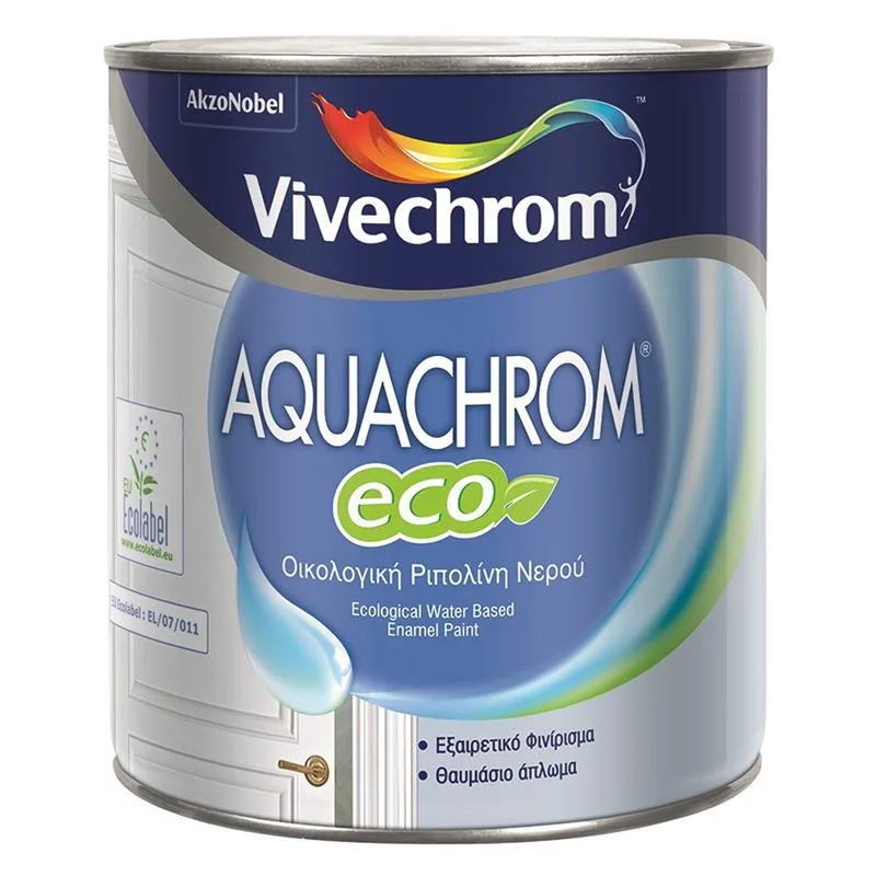 Χρώμα Ξύλου Αquachrom Satine 30 Λευκό 750ml