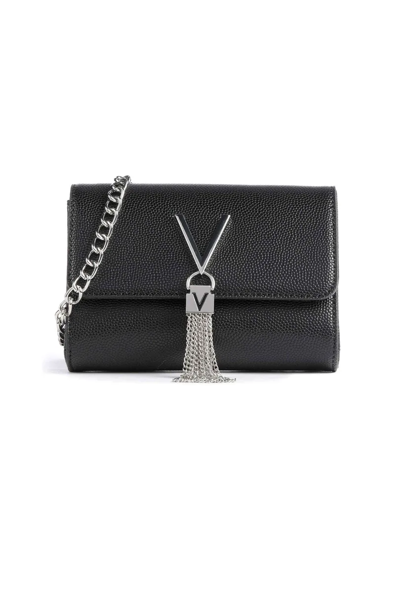 Valentino γυναικεία τσάντα crossbody "Divina" - 74LVBS1R403G/DI Μαύρο - Ασημί