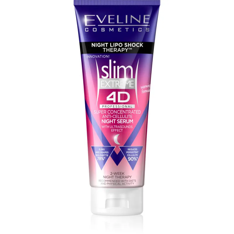 Eveline Cosmetics Slim Extreme σούπερ συμπυκνωμένος ορός νύχτας με θερμαντική επίδραση 250 ml