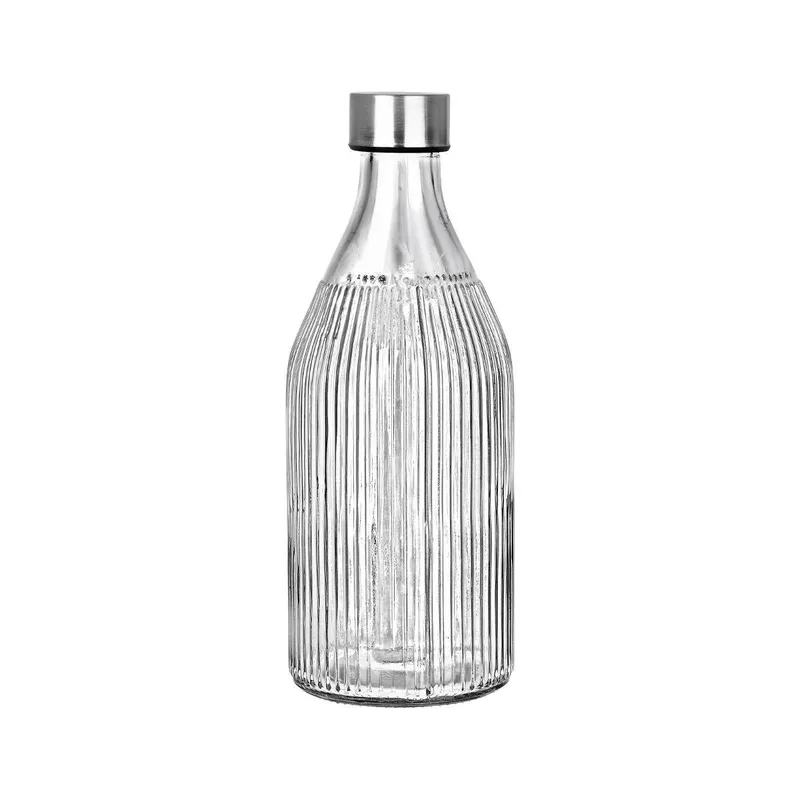 Μπουκάλι Γυάλινο 1000Ml Με Ανοξείδωτο Καπάκι