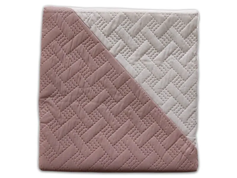 Κουβερλί Μονό Microfiber Διπλής Όψης Lines Γαρύφαλλο 160x240