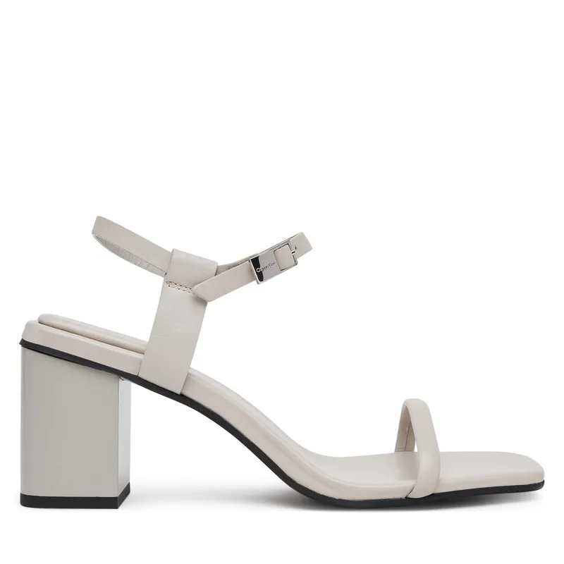 Σανδάλια Calvin Klein Block Heel Sandal 75 Lth HW0HW02650 Γκρι