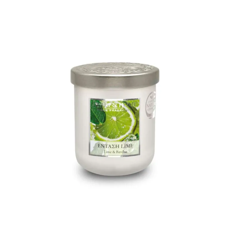 Κερί Αρωματικό Μεσαίο Έκρηξη Lime Heart Home 110gr