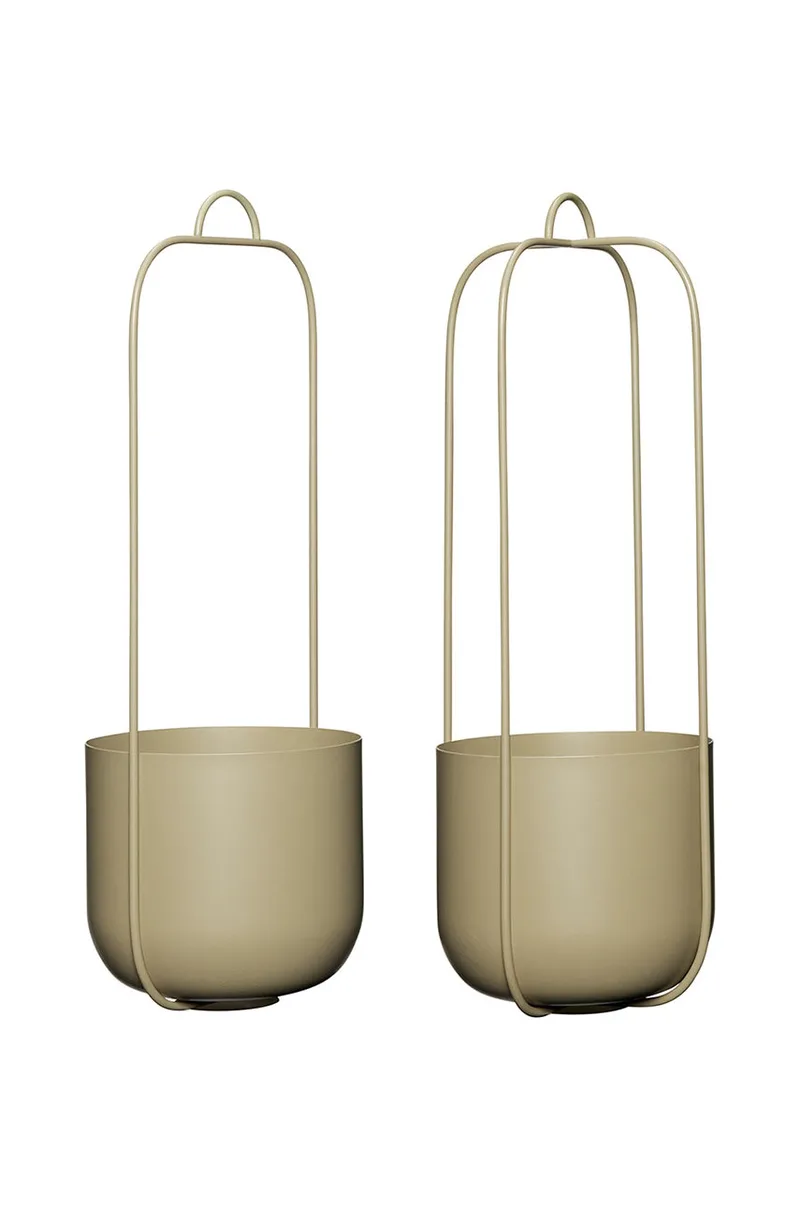Σετ γλάστρες τοίχου Hübsch 16 x 44 cm 2-pack