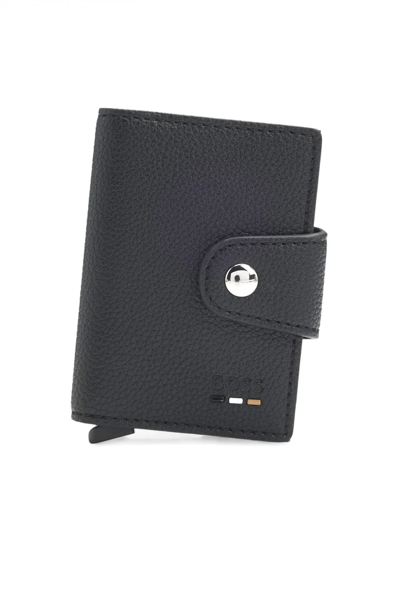 BOSS ΘΗΚΗ ΚΑΡΤΩΝ SMALL LEATHER GIFT SETS ΜΑΥΡΟ