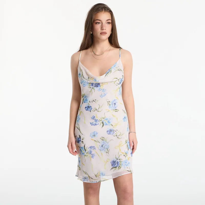Φόρεμα GUESS Sl Linda Mini Slip Dress Ribbon Floral Print S