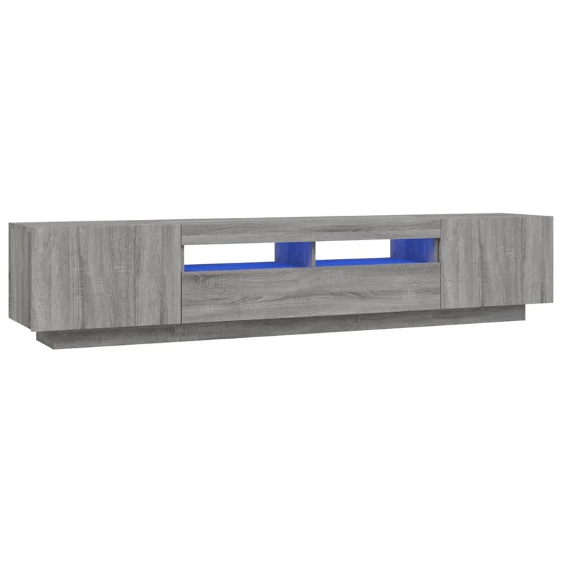 vidaXL Σετ Επίπλων Τηλεόρασης 2 Τεμαχίων LED Γκρι Sonoma Επεξεργ. Ξύλο