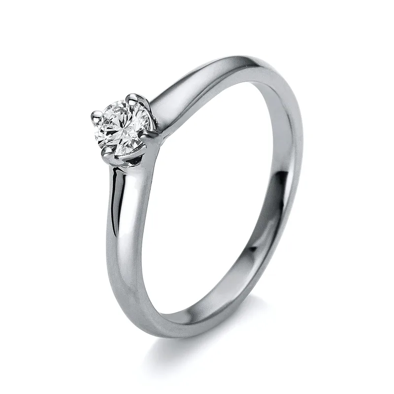 Diamond Group Μονόπετρο Δαχτυλίδι με Διαμάντι Brilliant από Λευκό Χρυσό 18 Καρατίων DDX411
