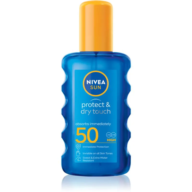 NIVEA SUN Protect & Dry Touch αόρατο αντηλιακό σπρέι SPF 50 200 ml