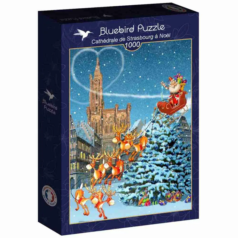 Bluebird Puzzle-90409-Cathedral of Strasbourg à Noël 1000 pieces