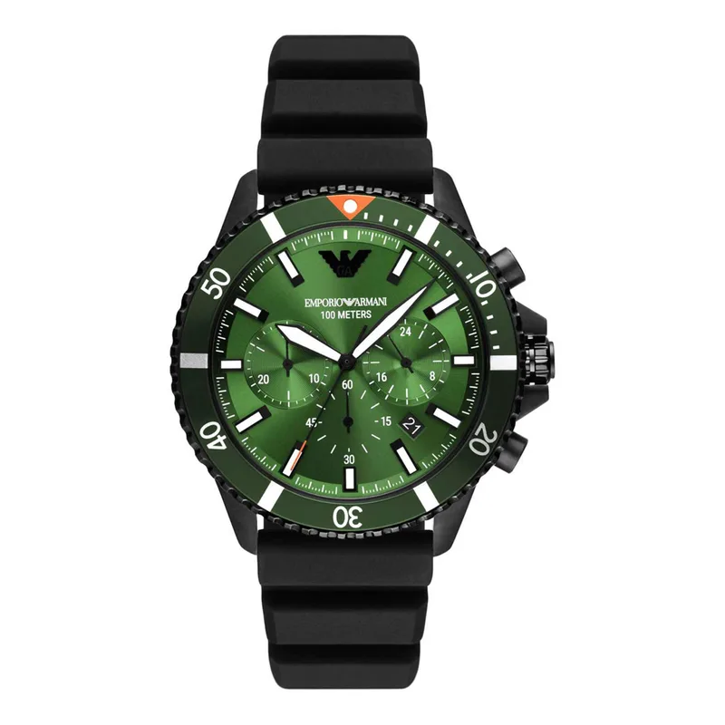 EMPORIO ARMANI Diver Black Rubber Strap AR11463