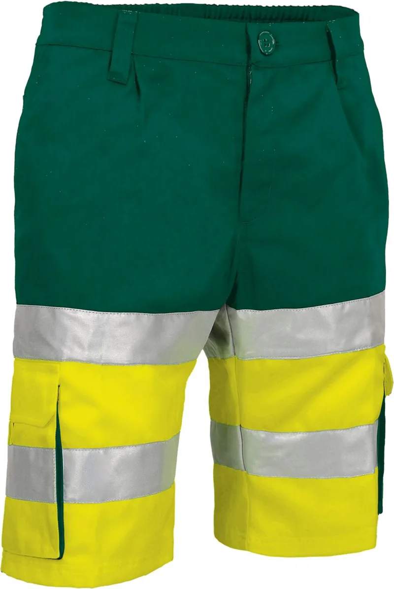 Hi-Vis βερμούδα BRANDON Valento BEVABRAAB Fluo Yellow-Green Bottle