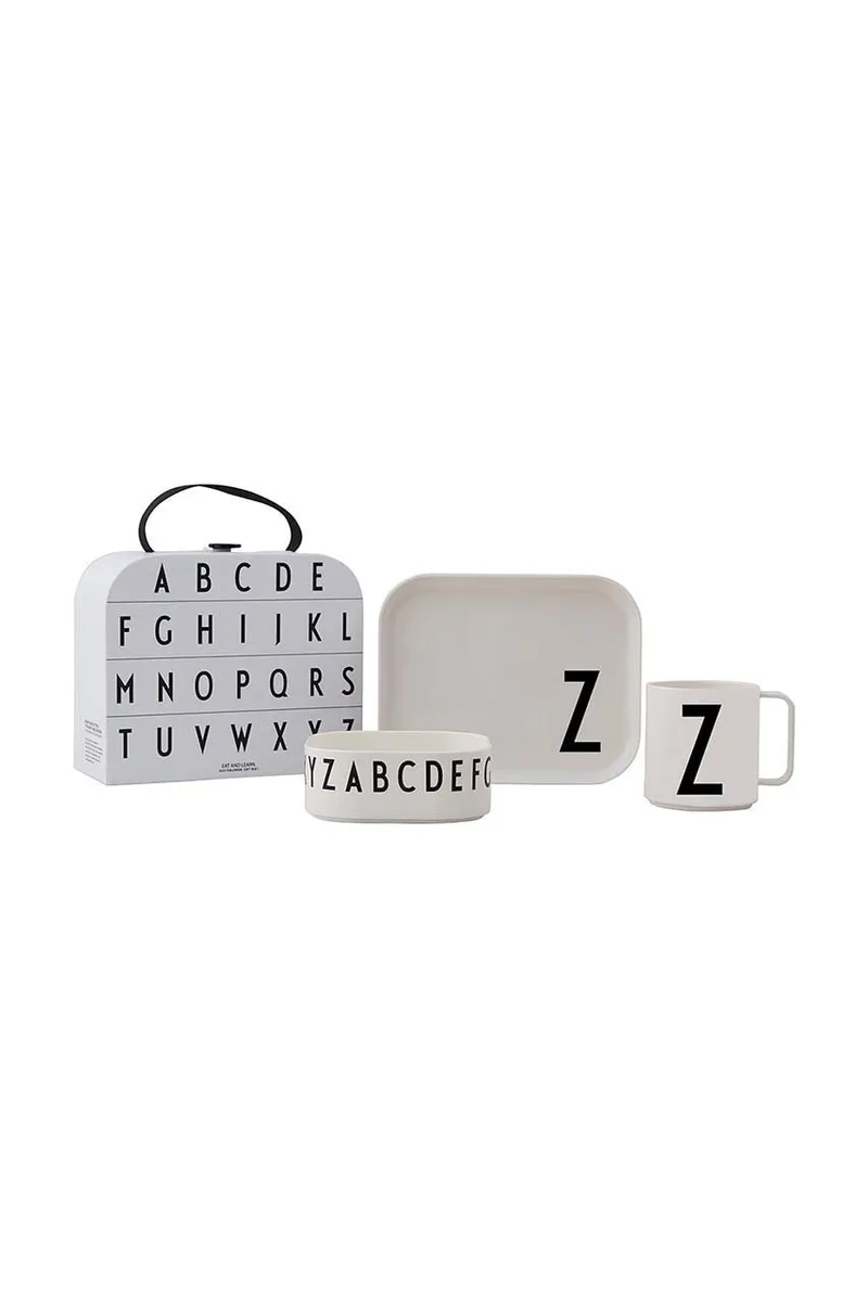 Παιδικό σετ πρωινού Design Letters Classics in a suitcase Z 4-pack