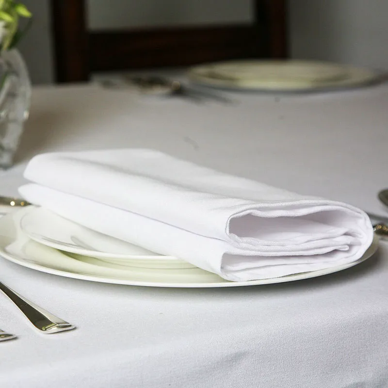 Πετσέτα Φαγητού 50x50εκ. Polyester Plain Line White (Σετ 24 Τεμάχια) (Ύφασμα: Polyester, Χρώμα: Λευκό) - OEM - 5201847012354