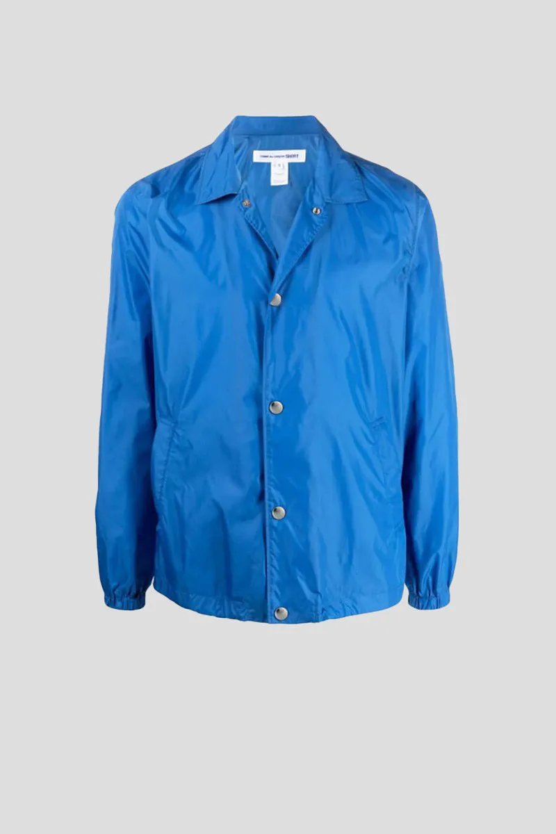 COMME DES GARÇONS SHIRT Ανδρικό Μπλε Face-Print Shirt Jacket