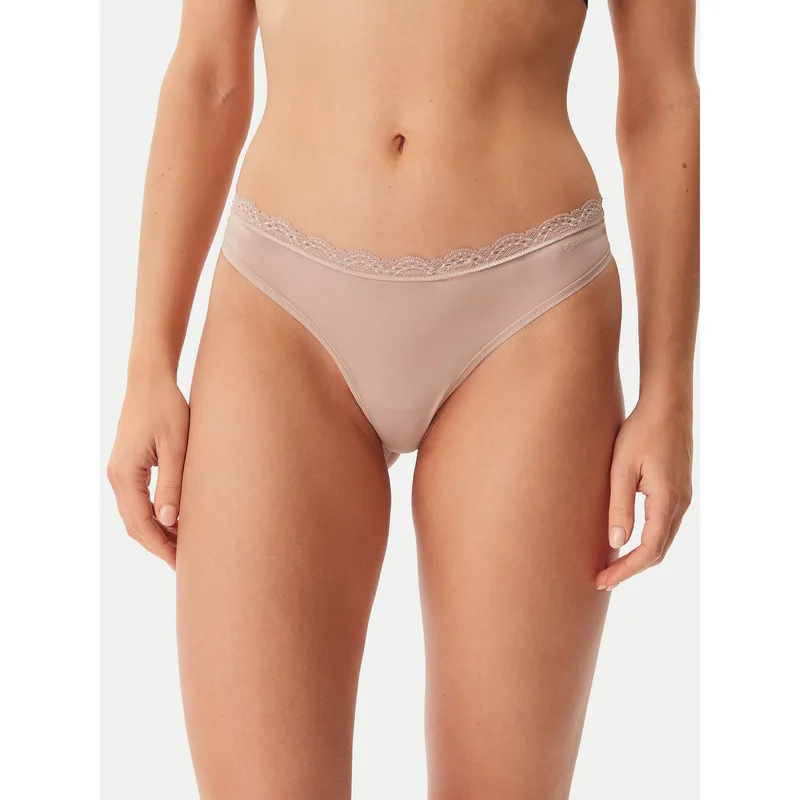 Calvin Klein Underwear Στρίνγκ LV00QD5270 Μπεζ