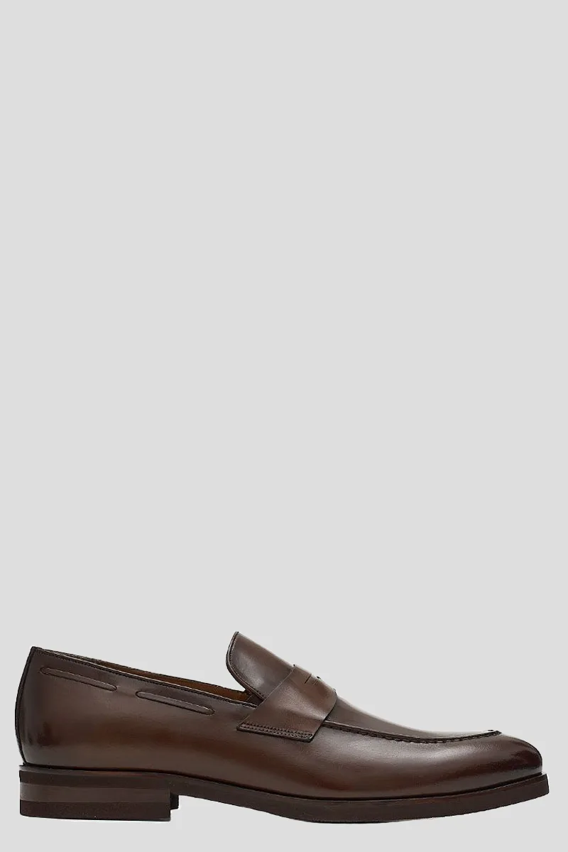 PHILIPPE LANG Ανδρικό Καφέ Leather Loafers