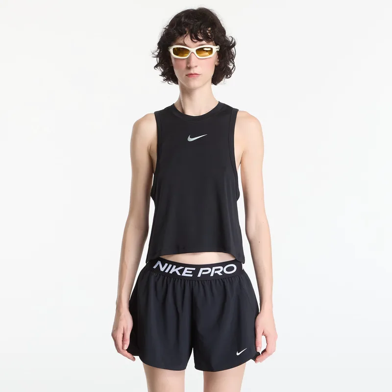 Nike Pro Women's Dri-FIT Tank Top Black/ White L