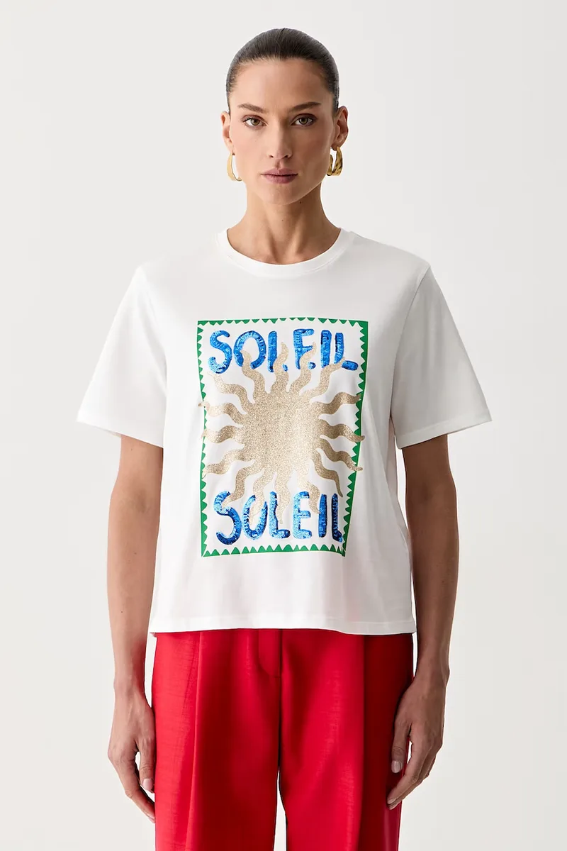 Morgan t-shirt γυναικείο βαμβακερό DSOLEIL