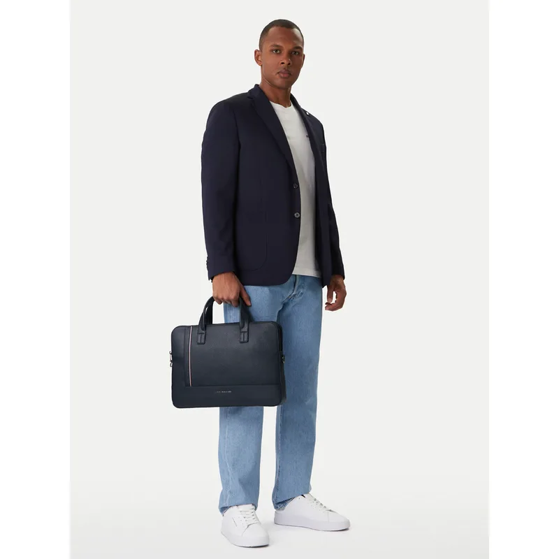 Τσάντα για laptop Tommy Hilfiger Th Central Slim Computer Bag AM0AM13631 Σκούρο μπλε