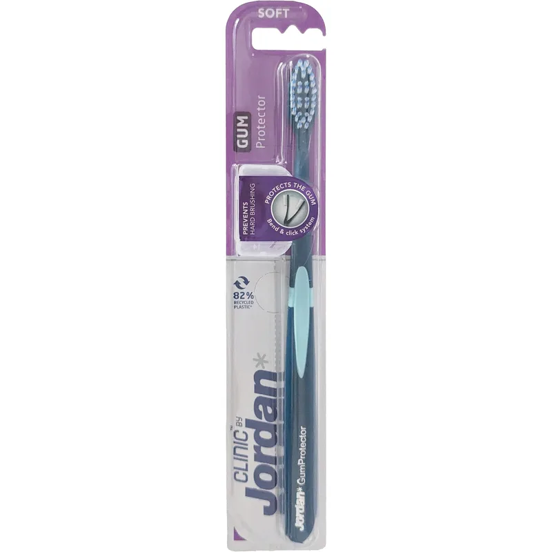 Jordan Clinic Gum Protector Toothbrush Soft 1 Τεμάχιο Μαλακή Οδοντόβουρτσα για Βαθύ Καθαρισμό με Εξαιρετικά Λεπτές Ίνες Κωδ 310058 - Πετρόλ