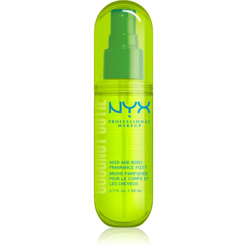 NYX Professional Makeup Fat Oil Body αρωματικό mist για μαλλιά και σώμα με άρωμα Coconut Cutie 80 ml