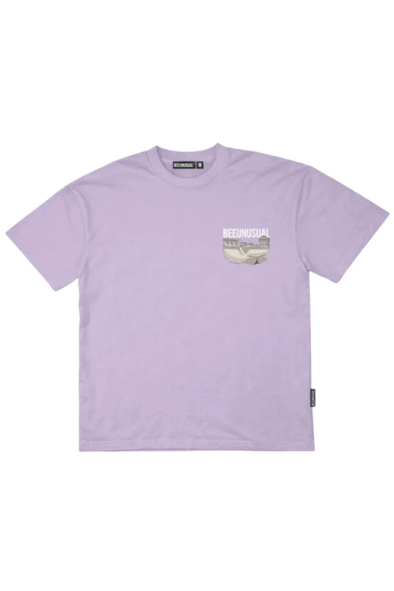 Bee Unusual O.G. Athens Oversized T-Shirt- Μωβ-AT-260236-PURPLE