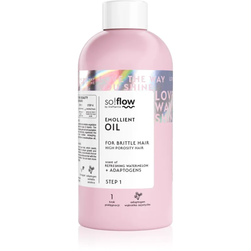so!flow High Porosity Hair Emollient Oil ενυδατικό λάδι για εύθραυστα και ταλαιπωρημένα μαλλιά 150 ml