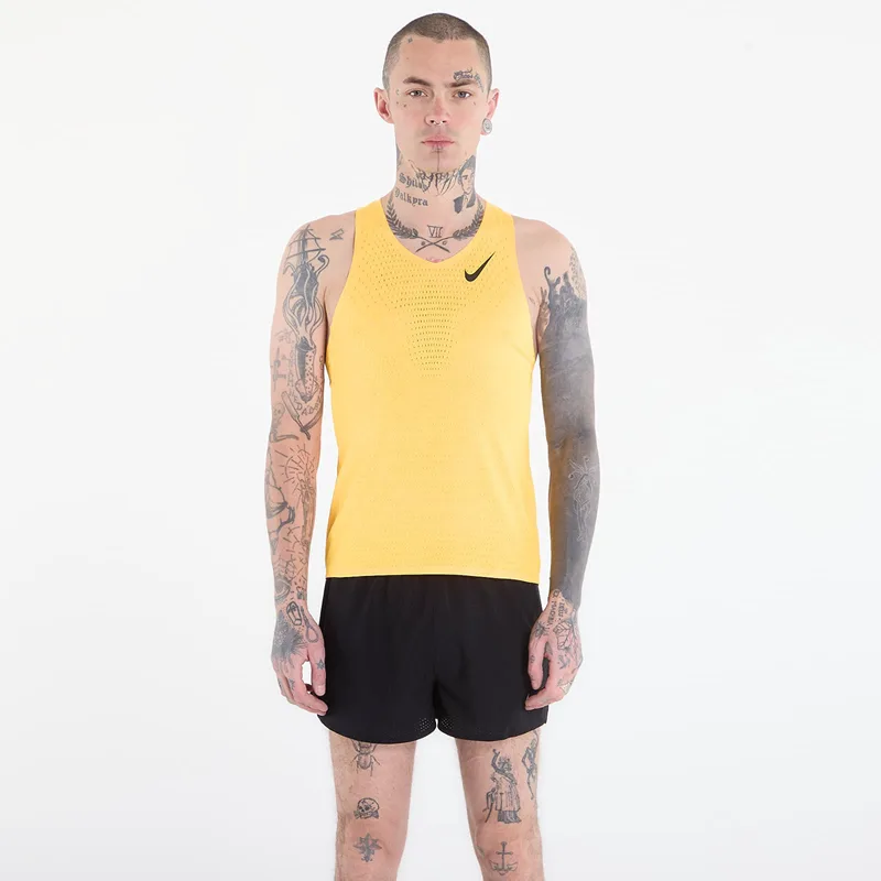 Nike AeroSwift Men's Dri-FIT ADV Running Singlet Laser Πορτοκαλί/ Black M