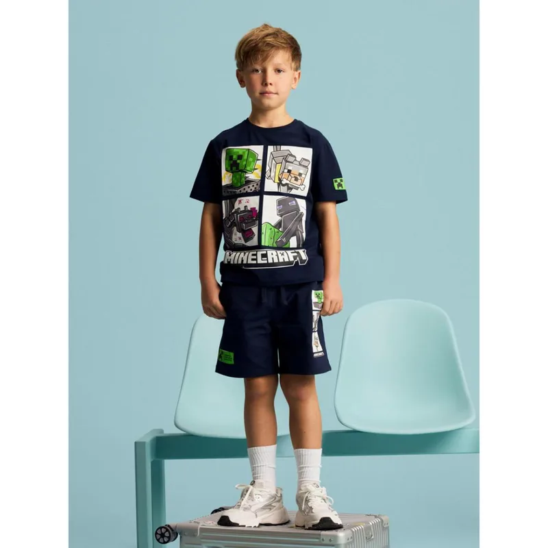 Βερμούδα φούτερ αγόρι Minecraft name it-13255754-Navy Blazer