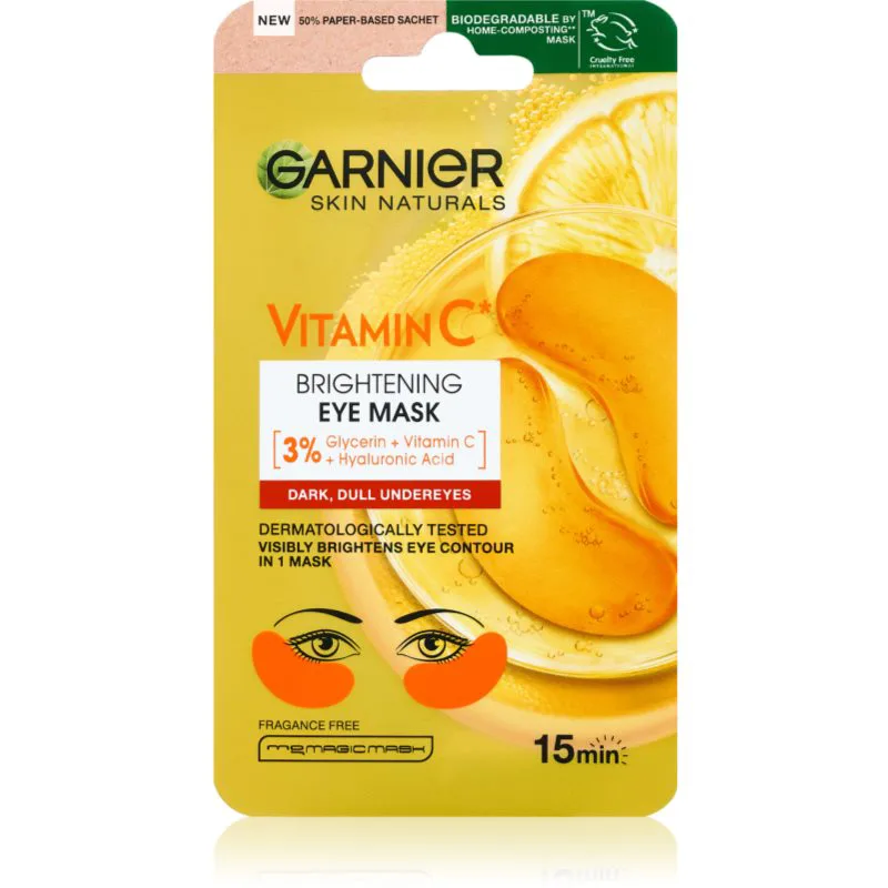 Garnier Vitamin C μάσκα λάμψης και ενυδάτωσης Γύρω από τα μάτια με βιταμίνη C 5 γρ