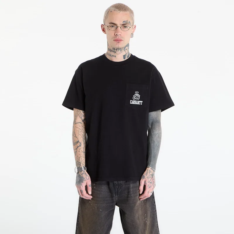 T-shirt Carhartt WIP S/S Pond Corps Pocket T-Shirt UNISEX Black XS