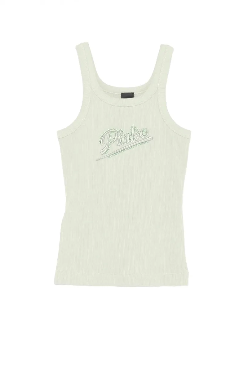 PINKO ΦΑΝΕΛΑΚΙ CAIPIROSKA/CUBALIBRE TANK TOP ΠΡΑΣΙΝΟ