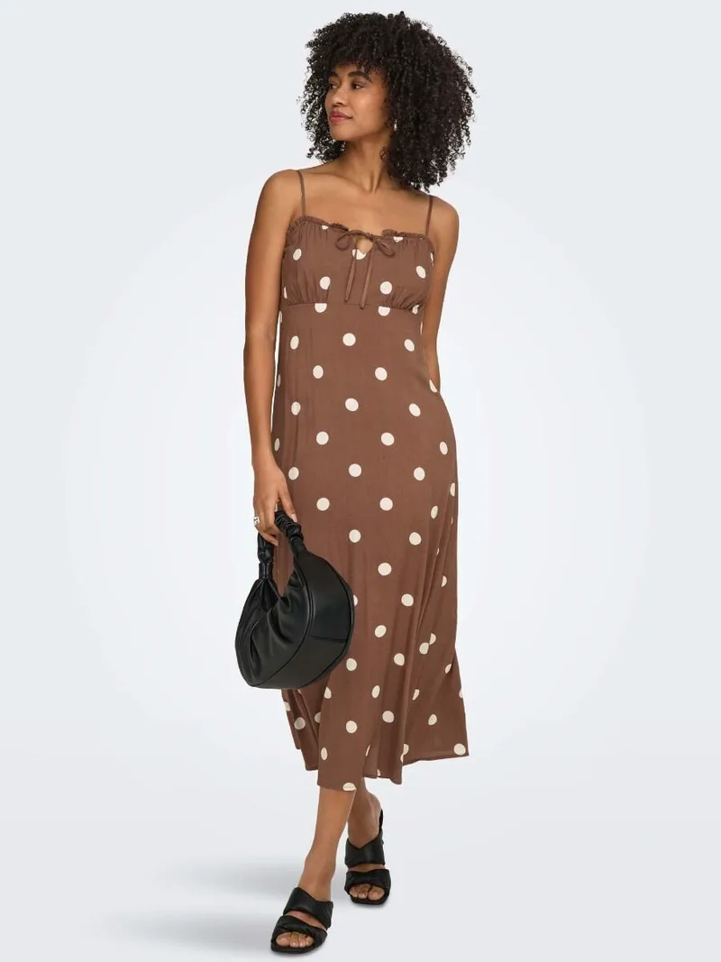 Only Nelly Life Alexa Midi Dress 15322844 Καφέ