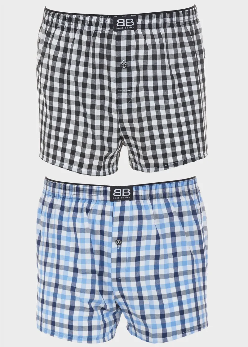 Ανδρικό boxer ποπλίνα all print .Συσκευασία 2pack MULTI COLOUR