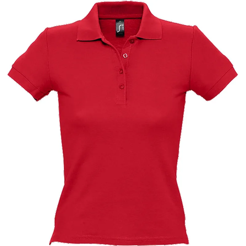 Γυναικείο πόλο πικέ People SOLS 11310 Red