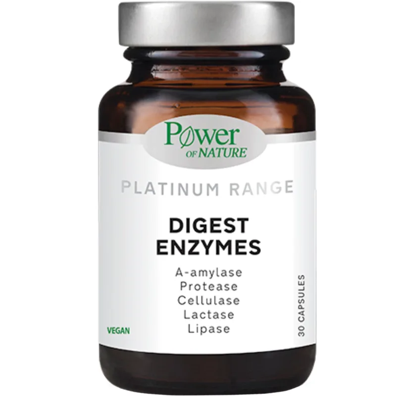 Power Health Platinum Range Digest Enzyms 150mg Συμπλήρωμα Διατροφής με Πεπτικά Ένζυμα για την Υποστήριξη του Πεπτικού Συστήματος & την Καλύτερη Απορρόφηση των Θρεπτικών Συστατικών 30caps