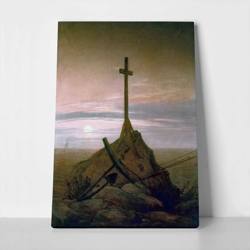 Πίνακας σε Καμβά CASPAR DAVID FRIEDRICH - THE CROSS BESIDE THE BATLIC