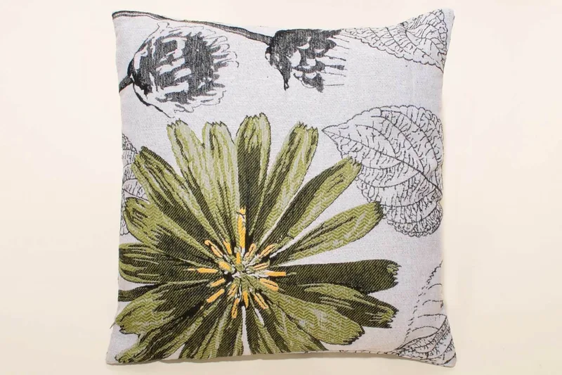 Μαξιλαροθήκη Διακόσμησης Silk Fashion Flower Green 45x45