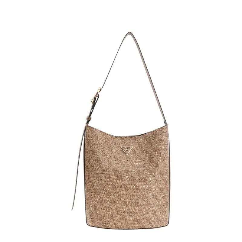 Γυναικεία τσάντα ώμου GUESS HWSG697404-LTL LATTE LOGO MERIDIAN μπεζ