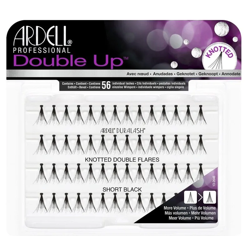 Ardell Professional Double Up Duralash Knotted Double Flares - Short Black (56pcs)